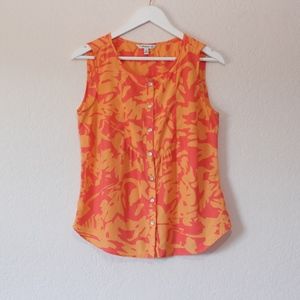 Croft & Barrow Orange Sleeveless Blouse